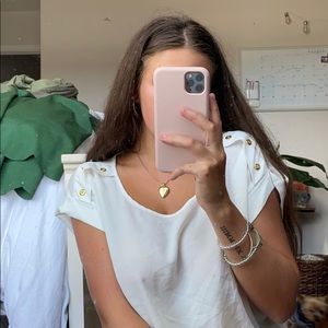 White sheer blouse